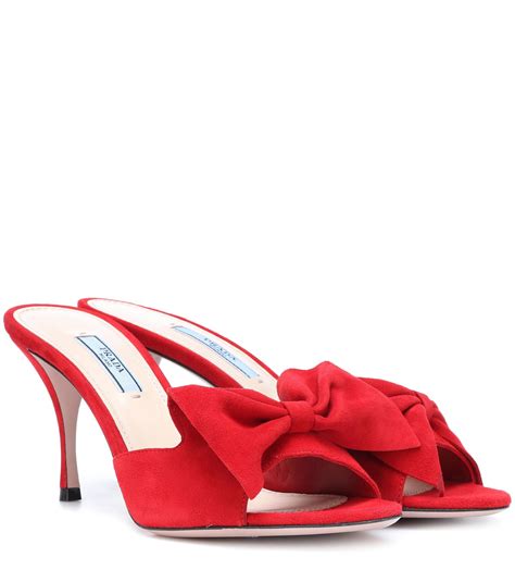 prada bow mules|designer prada mules sale.